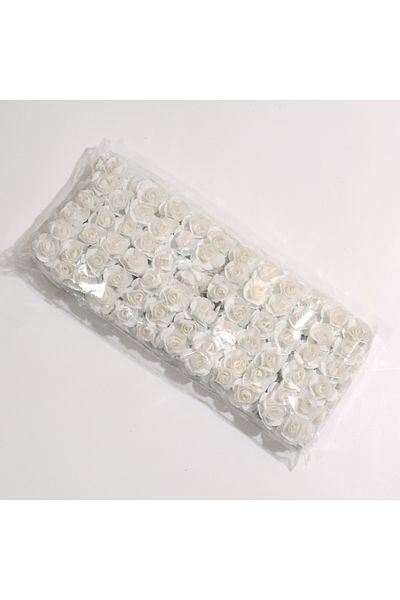 Choice White 144pcs/lot 1.5cm Mini Paper Rose Artificial Flowers Hands For Wedding Decoration Scrapbooking