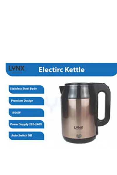 LYNX Premium Design Electric Kettle Stainless Steel 2L 1500W KT-2101