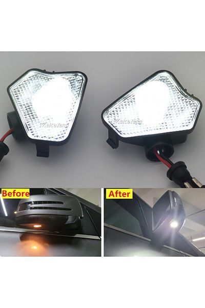 Choice 2 قطعة سيارة LED أسفل مرآة جانبية ضوء مصباح البرك لمرسيدس بنز W176 X156 W204 W212 W246 W117 ...