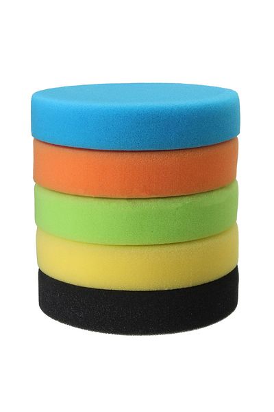 Choice 5Pcs/set Car Polishing Pad 5inch Flat Sponge Buffing Disc Vehicle Paint Furniture Polishing Pads ...