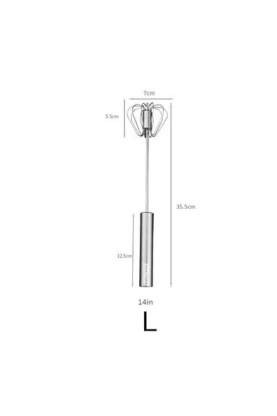 Choice L Jjyy Kitchen Stainless Steel Whisk Creamer Semi-automatic Rotary Whisk Beech Wood Vase Handle Han.