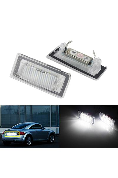 Choice 6000k White Angrong 2x 18 Smd Led License Number Plate Light Xenon White For Audi Tt Mk1 8n 1999-06