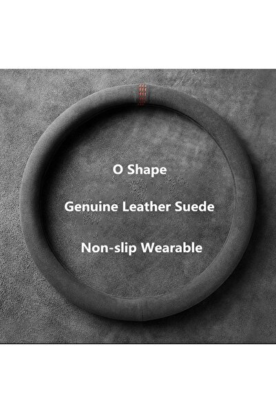 Choice غطاء عجلة قيادة السيارة من الجلد المدبوغ مقاس 38 سم مقاوم للتآكل لسيارة BMW E90 F01 F06 F10 F15 F16 F20 F2.