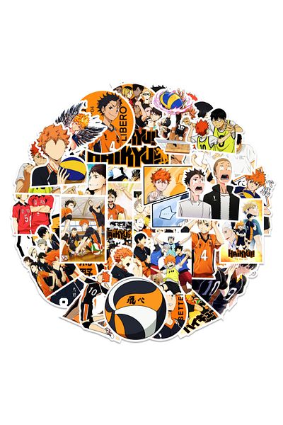 Choice 50pcs 10/30/50pcs Cartoon Haikyuu!! Stickers Cool Volleyball Anime Graffiti Decals Diary Water Bottl