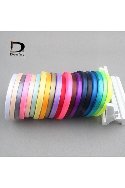 Choice M Mutil Solid Color 6mm 1 4 Inch Satin Ribbon Belt Gift Packing Wedding Decoration 25yards Roll 20 R