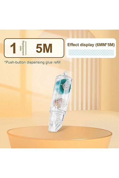 Choice Refill Cute Dots Glue Tape Double-sided Adhesive Roller Pushable&refillable For Kids Girls Diy Photo