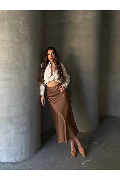 AÈC PRIVÈ KADIN YENİ SEZON TRENDİ SATEN ETEK 777