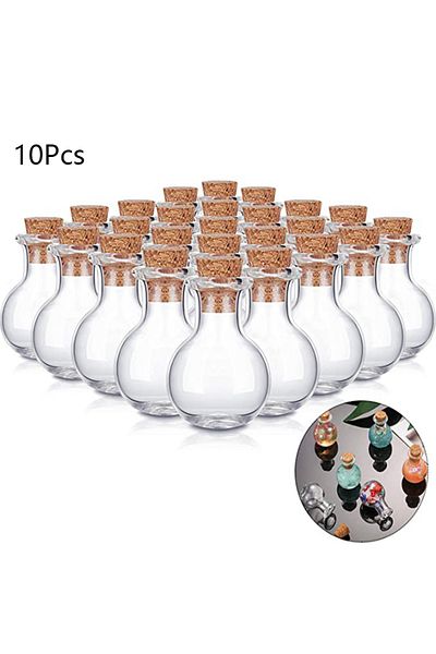 Choice 10pcs 10pcs Small Glass Bottles Miniature Potion Bottle Mini Cork Glass Vials Wedding
