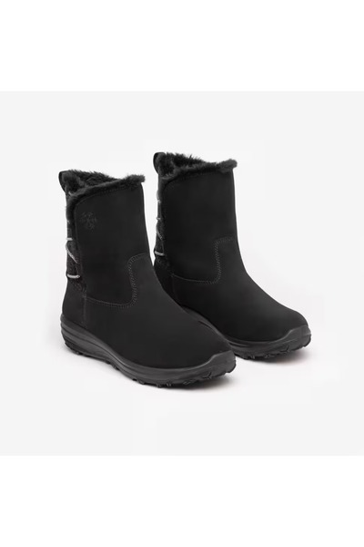 Decathlon Kadın Su Geçirmez Outdoor Deri Kar Botu - Siyah - SH500