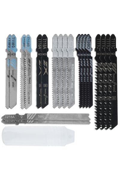Choice Multipurpose Cutting 20pcs 20 Pcs T-shaft Hcs Assorted Jig Saw Blades Wood Plastic And Metal Cutting