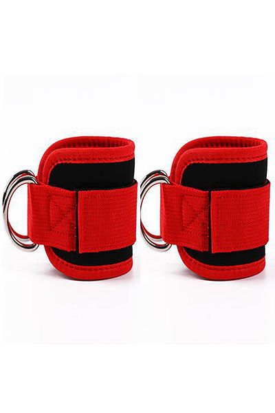 Choice Jh-red-2pcs 2pcs Ankle Straps Cable Double D-ring Ankle Cuffs For Gym Workouts Glutes Legs Strength