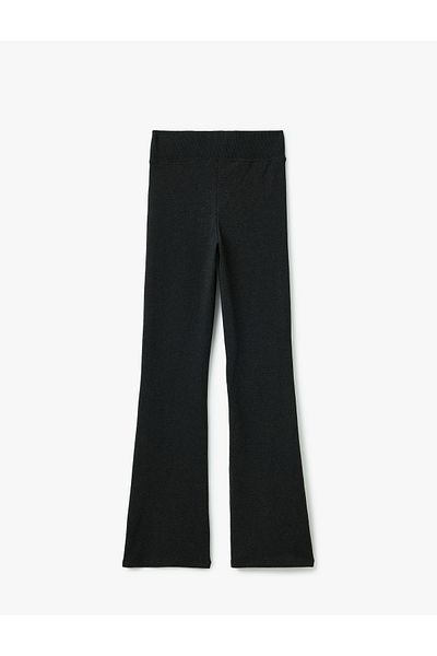 Koton Pantaloni cu jambiere spaniole cu talie elastică în amestec de viscoză