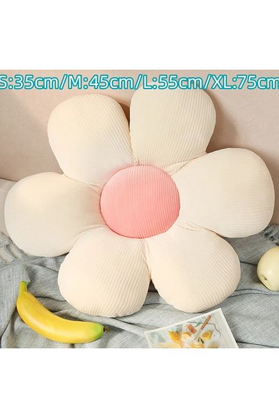 Choice White-pink 40cm Colorful Sunflower Pillow, Petal Cushion, Stuffed Toy To Decorate Bedroom And Living
