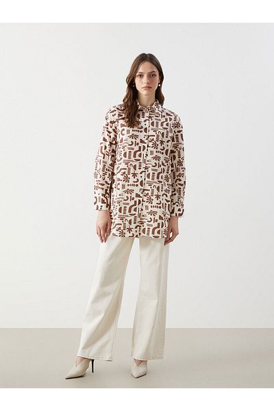 LC Waikiki Patterned Oversize Women's Shirt Tunic