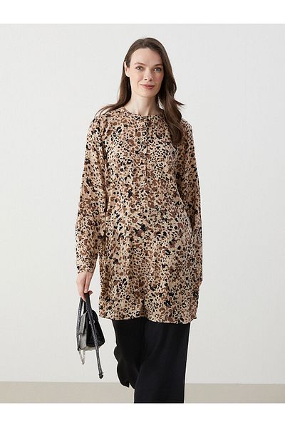 LC Waikiki Judge Collar Patterned Women's Tunic