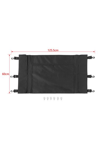 YOCTM Black Car Rear Trunk Curtain Cover Storage Bag Net Organizer For Suzuki Jimny Jb64 Jb74 2019-2024 St