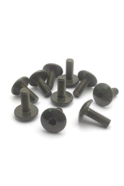 Choice 10 قطع من مسامير سداسية داخلية كبيرة مسطحة برأس دائري M6 6 مم M6X16 لل...