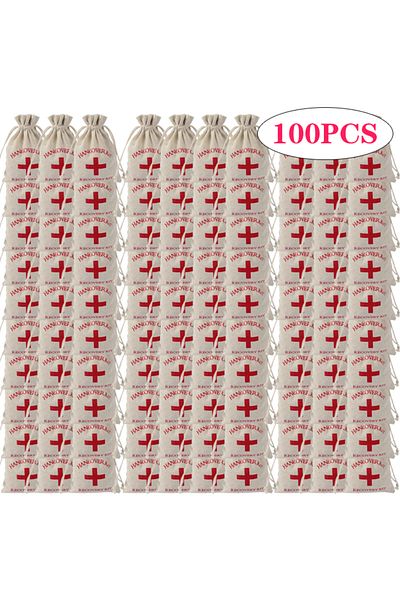 Choice Bronze 100 Pieces Bachelorette Party Hangover Kit Bags Bride-to-be First Aid Gift Bags Hen Party Sup