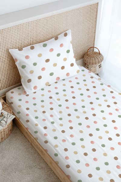 Tuğba Kuğu Iconic Series Single Fitted Sheet Set - Dots