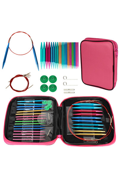 Choice1 مجموعة إبر الحياكة الدائرية مكونة من 26 إبرة كروشيه قابلة للتبديل لخي...