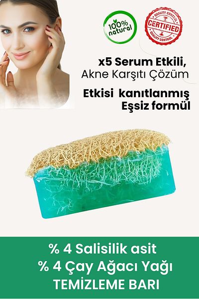 Aytan Home (2 Pieces) Anti Acne 5X Acne Serum Effective and Cleansing Bar Anti Acne Soap