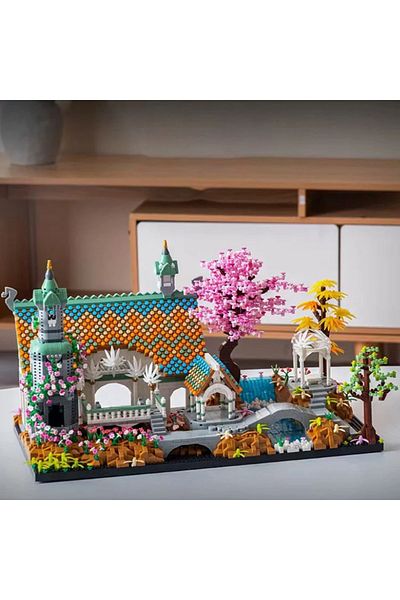 Choice 827 Moc Creative Street View Micro Diamond Block Icons Movie Lorded Rings Building Blocks Brick Rive