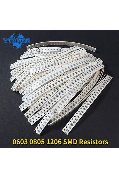 YTDMEN 0603 1500pcs 0603 0805 1206 Smd Resistor Kit 0ohm-10m Ohm 1% 60valuesx 25pcs=1500pcs High Precision