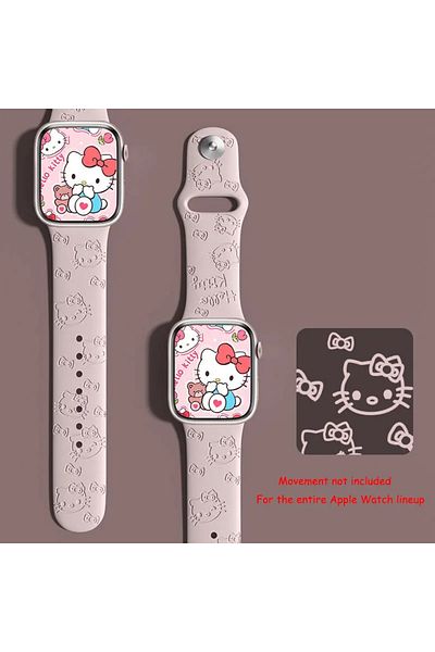 Choice 38mm 40mm 41mm 01 Sanrio Hello Kitty Apple Watch Band 38mm 40mm 41mm 42mm 44mm 45mm 49mm Silicone Ca