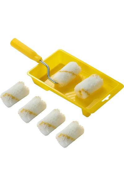 Choice Yellow Paint Rollers Set, 2 Inch Paint Roller With 6 Covers, Small Paint Roller, Paint Rollers For P
