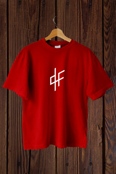 Wish BF تي شيرت كبير الحجم مطبوع عليه DF