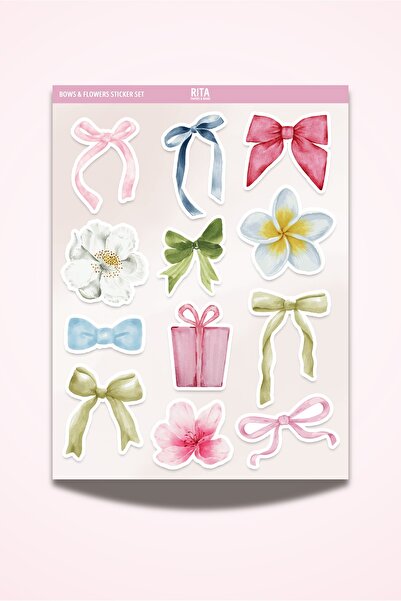 Rita Papers Bows & Flowers Sticker Seti Planner Journal Laptop Pinterest It G...