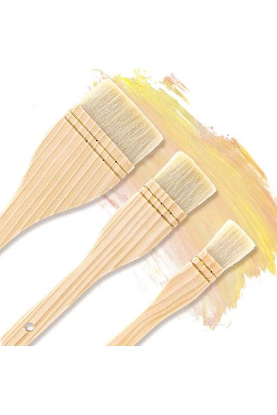 Choice 3pcs Hake Brush 1/3pcs Flat Hake Paint Brushes Artist Painting Brushes Sheep Hair Bristles Wash Brus