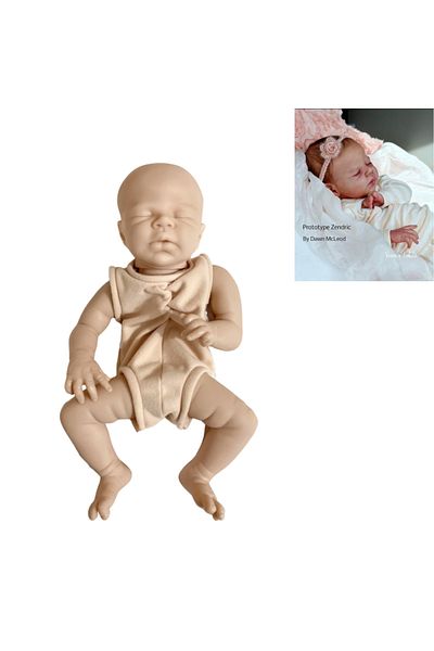 MRB Unfinished Doll Kit 16 Inches Newborn Reborn Doll Kit Zendric Premature Baby Blank Unpainted Unfinis
