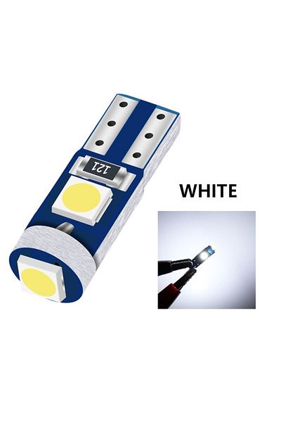 Choice T5 أبيض 10x T5 3smd Led فائق السطوع 3030led لوحة عدادات السيارة LED إضاءة داخلية للسيارة إسفين جانبي تلقائي L