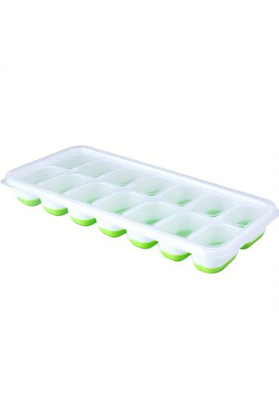 Choice Green 1 Pc Soft Bottom Silicone Ice Cube Mold Ice Box Diy Summer Ice Cream Ice Cube Mold With Cover