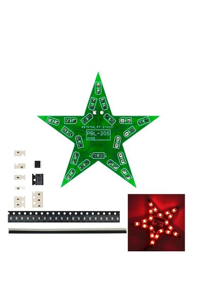 Choice Red Students Training Diy Kit Five-pointed Star Breathing Light Gradient Led Light For Christmas Sol