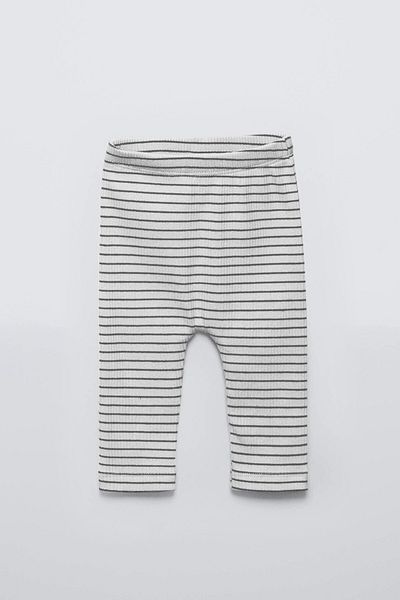 hepbaby Ribbed and Striped Baby Bodysuit and Leggings Set
