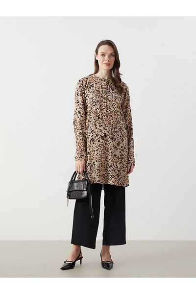LC Waikiki Judge Collar Patterned Women's Tunic