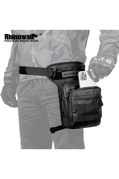 Rhinowalk Motorcycle Drop Leg Bag Thigh Belt Waist Bag Multifunction Motorbike Tactical Travel Ce...