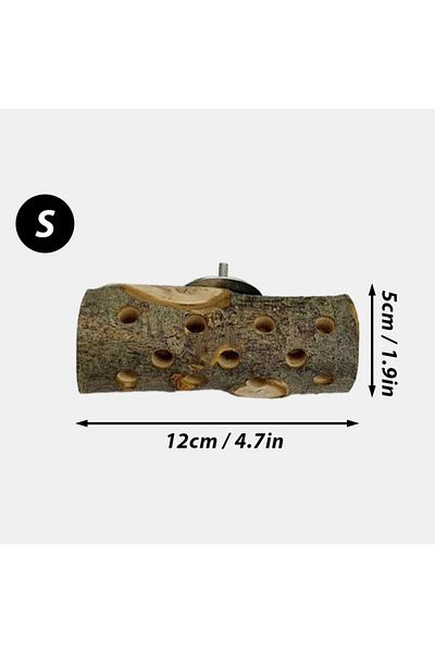 Choice S 12x5cm Small Animal Rabbit Totoro Molar Stick Anti-bite Cage Apple Wood Parrot Bird Biting Toy Woo