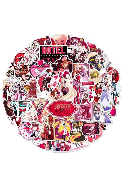 Choice 56pcs 10/30/56pcs Hazbin Hotel Cartoon Stickers Anime Helluva Boss Graffiti Toy Diy Laptop Helmet Fr