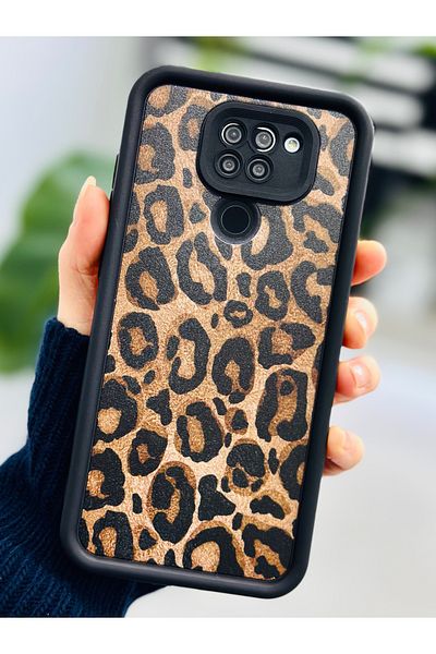 Go Aksesuar جراب سيليكون متوافق مع هاتف Redmi Note 9 بتصميم الفهد
