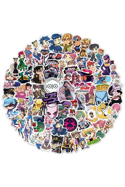 Choice 100pcs 100pcs Anime Jojos Bizarre Adventure Cartoon Stickers For Diy Guitar Suitcase Skateboard Lapt