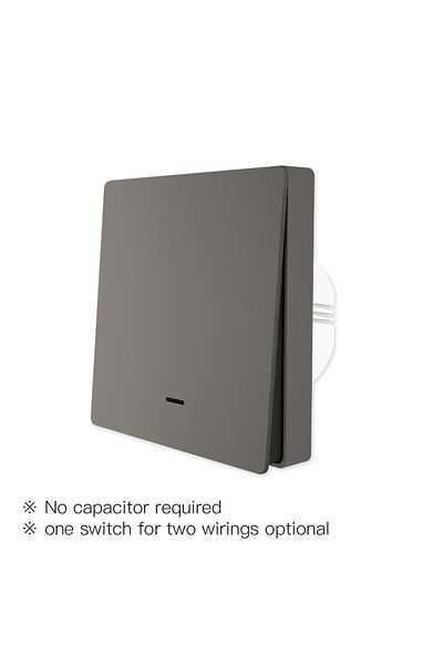 MoesHouse 1 Gang Gray Tuya Zigbee Smart Light Switch No Neutral Wire No Capacitor Needed Smart Life