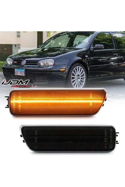 Choice 2pcs Front Bumper Amber Led Side Marker Light For 1999-2005 Volkswagen MK4 Golf GTI R32 Rabbit Je...
