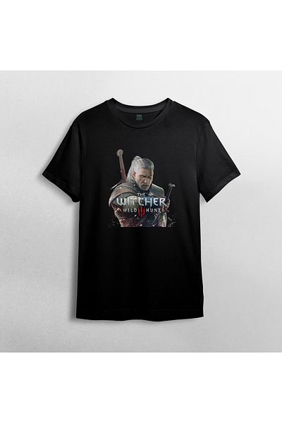 Pixxa Witcher 3 Wild Hunt - Μπλουζάκι από 100% βαμβακερό λαιμόκοψη μοντέλο 2