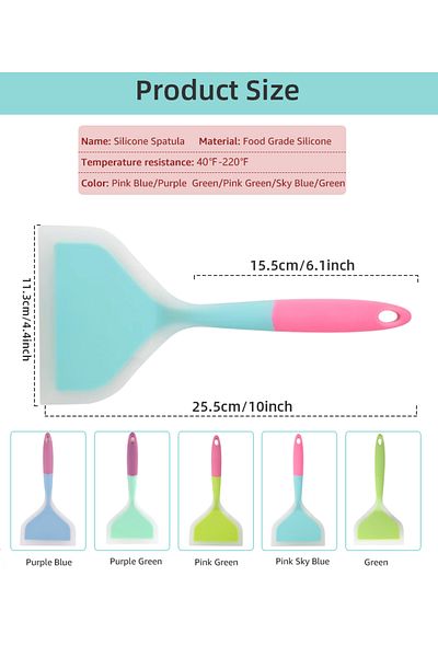 Choice Color Randomly Sent Silicone Spatula Cooking Utensils Beef Meat Egg Kitchen Scraper Wide Pizza Cooki