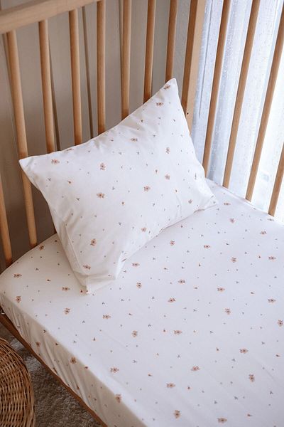TBA COLLECTION Mother's Side Crib Elastic Sheet Set (55X95) |   Tiny Boho Florals