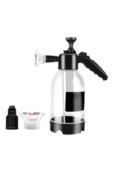 Choice علبة سقي رغوية سعة 2 لتر، بخاخ رغوة شفاف لغسيل السيارات، علبة سقي يدوية، بخاخ ضغط الهواء