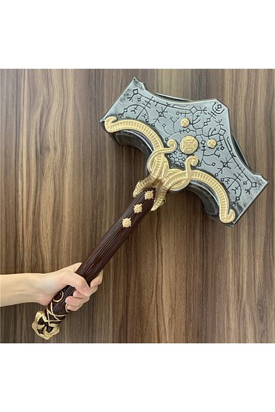 Choice مطرقة 48 سم من لعبة God Of War 4 Cosplay مطرقة ثور Thunder Stormbreaker Flame Tomahawk Axe Weapon Prop Weapon L